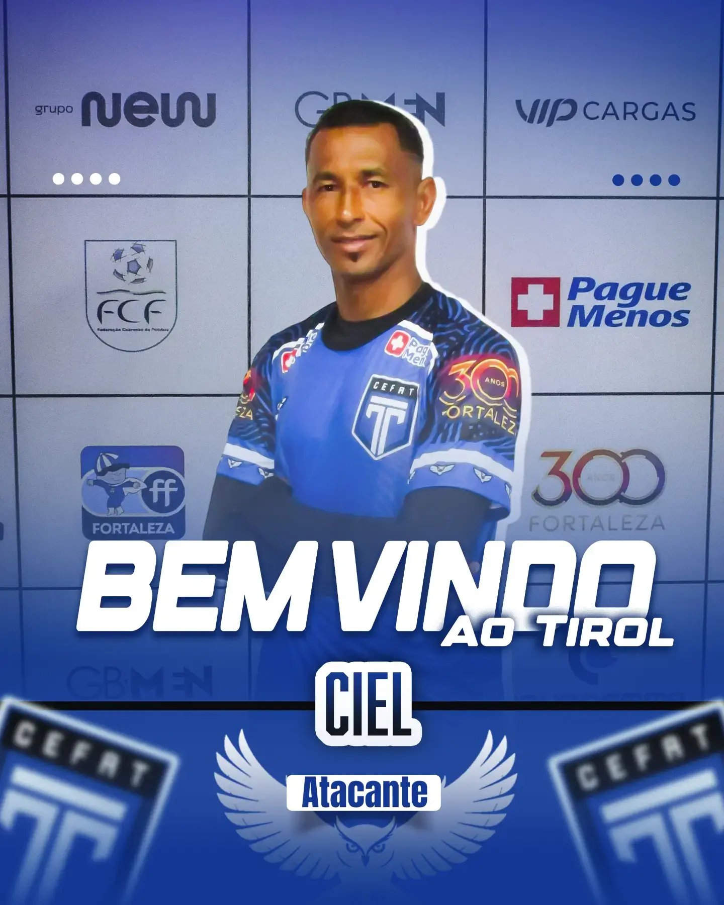 Imagem da notícia Tirol anuncia Ciel para disputa da Taça Fares Lopes