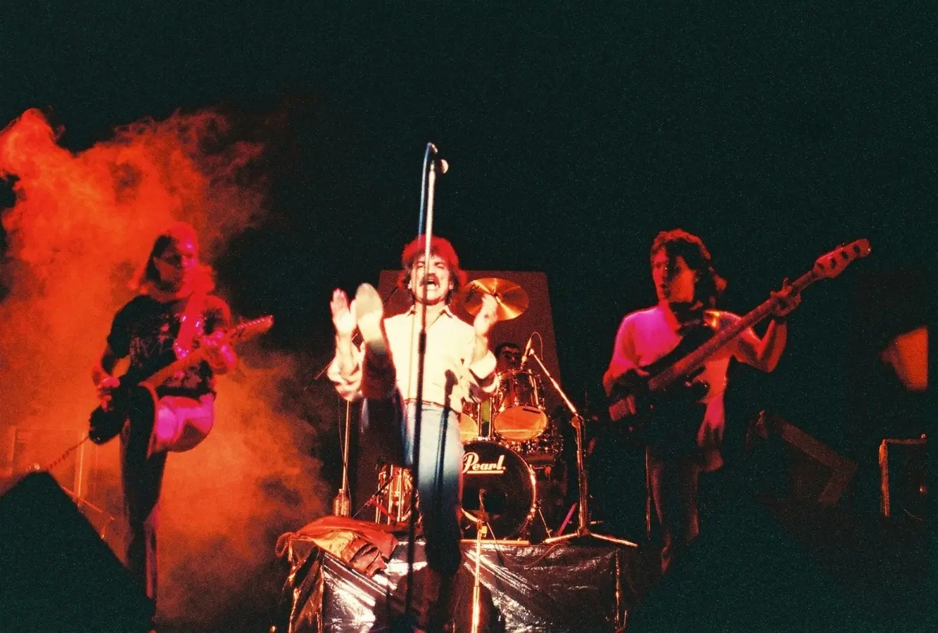Belchior com a banda Radar em Porto Alegre (RS), em 1988.