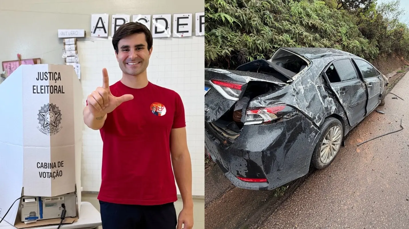 Imagem da notícia Deputado eleito Pedro Rousseff, sobrinho da ex-presidente Dilma, sofre acidente de carro