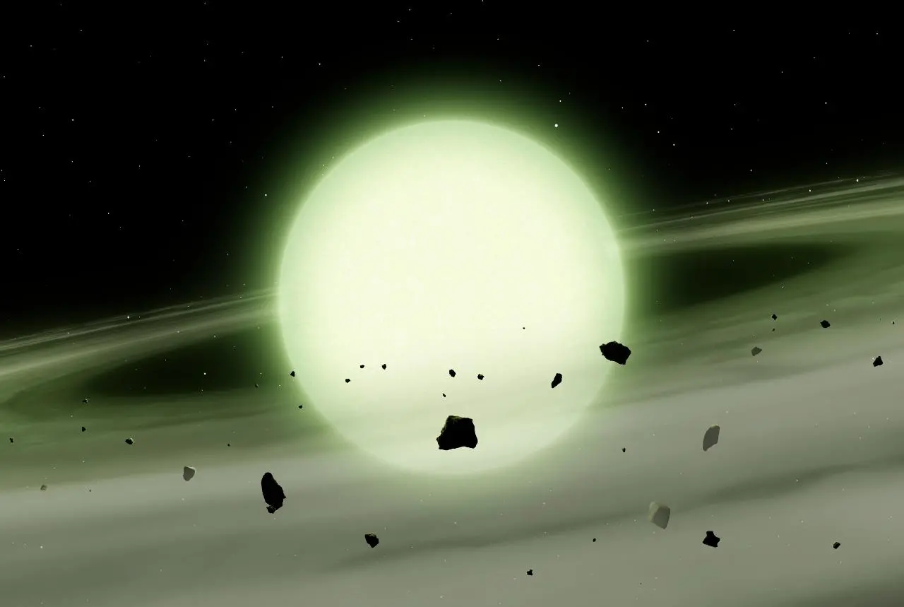 Imagem da notícia Astrônomos descobrem a primeira estrela verde escondida pelo universo