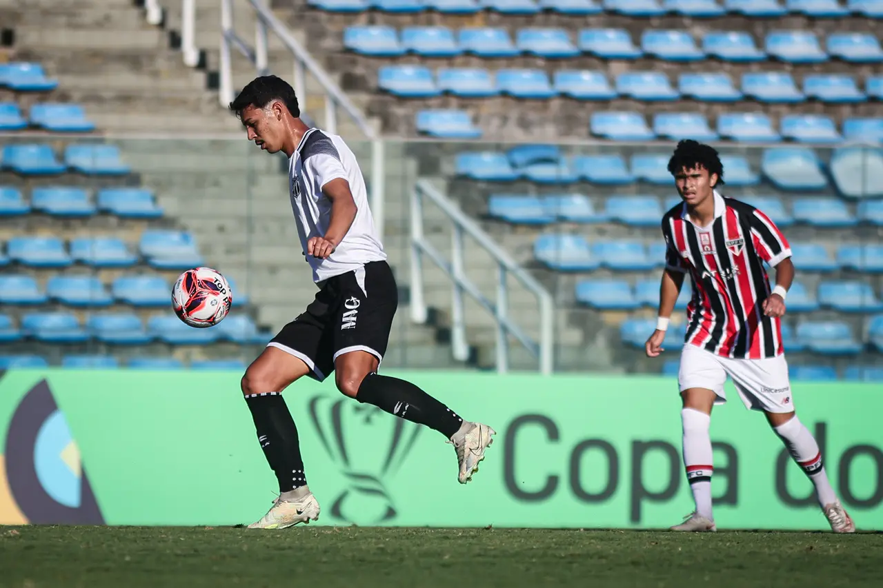 Imagem da notícia Ceará perde para o São Paulo pelo jogo de ida das quartas da Copa do Brasil Sub-20