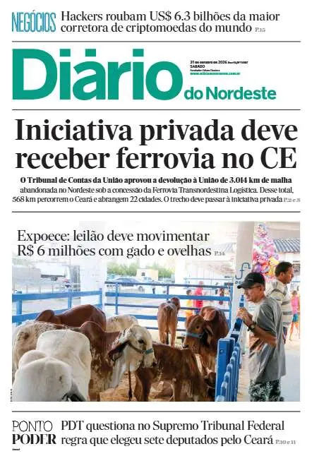 Capa da edição do dia