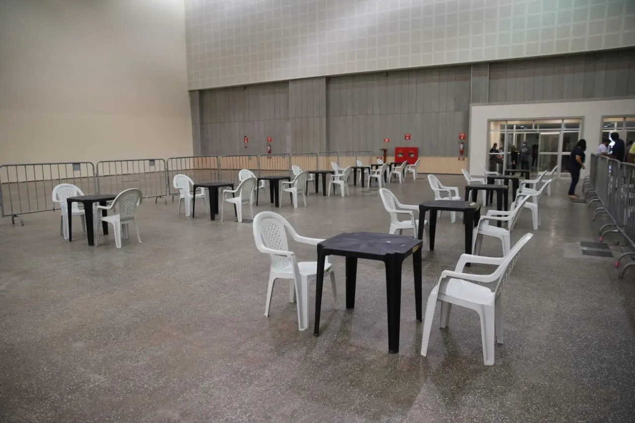 Centro de Vacinação montado no Centro de Eventos