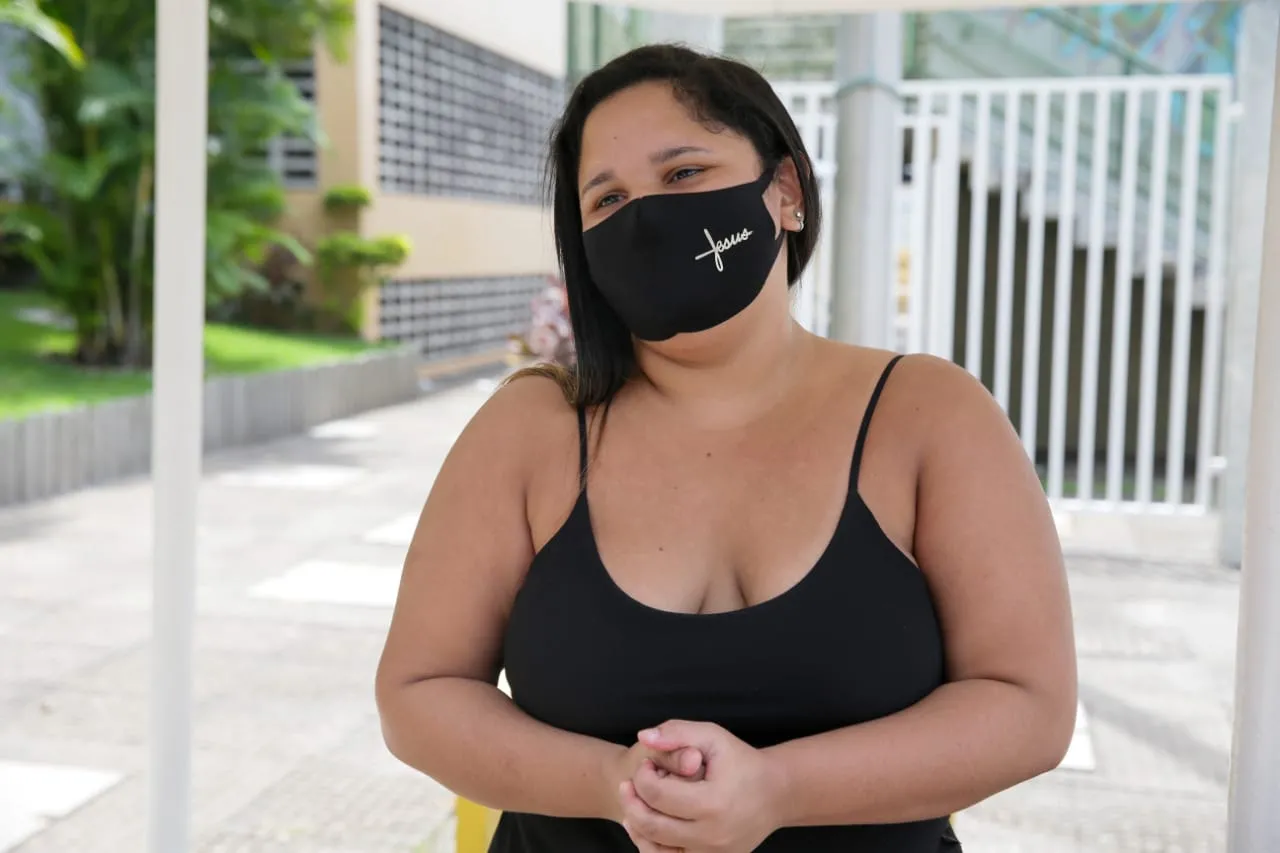 A estudante foi a primeira participante a chegar ao local de aplicação do Enem