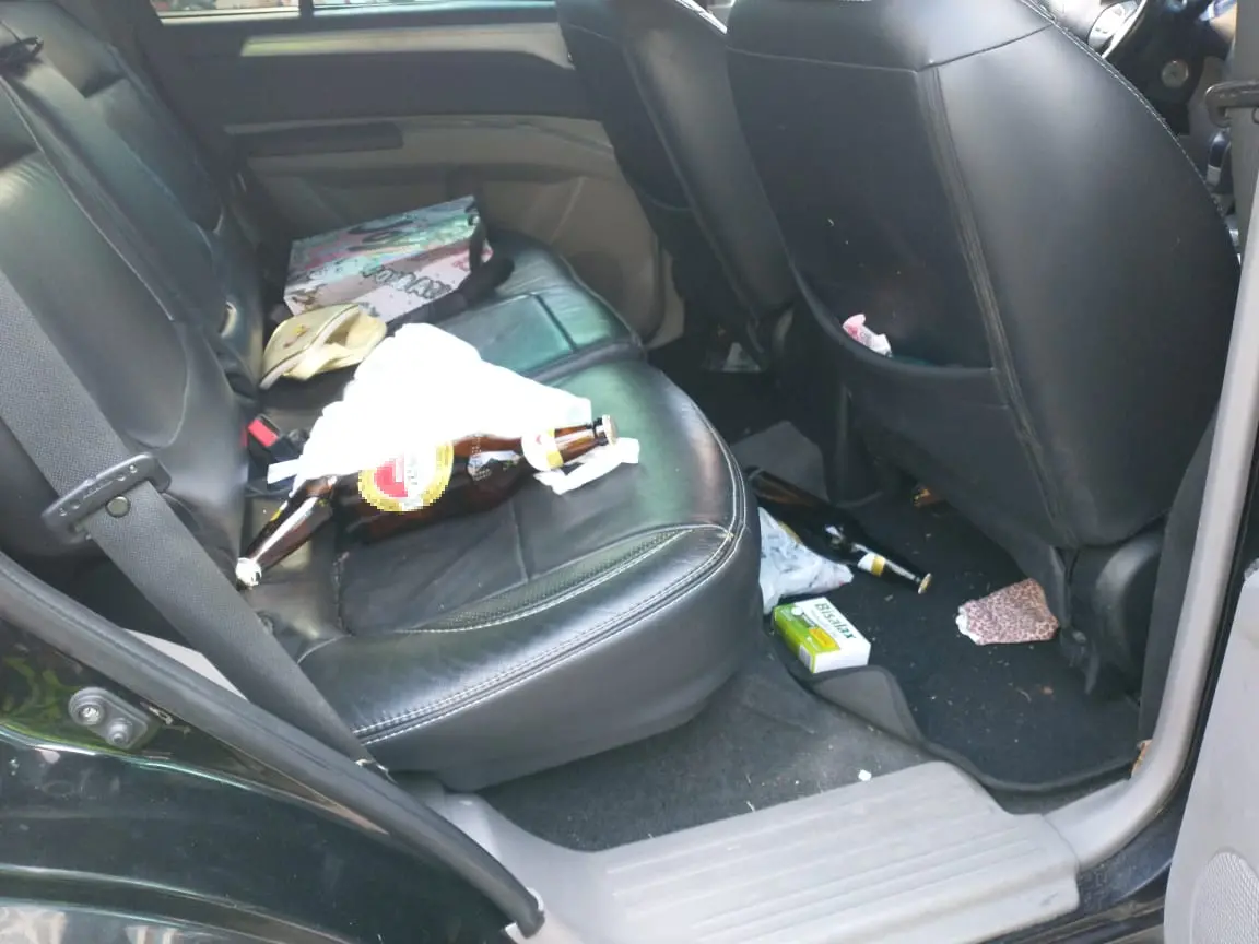 Bebidas alcoólicas foram encontradas dentro do veículo da condutora