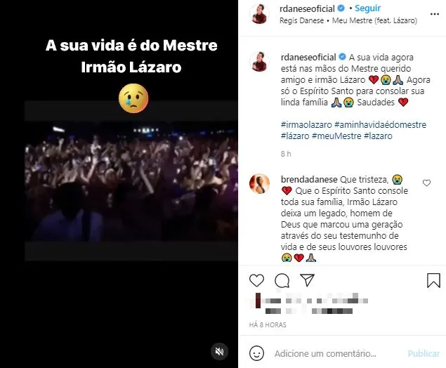 Regis Danese e Irmão Lázaro já chegaram a fazer apresentação juntos