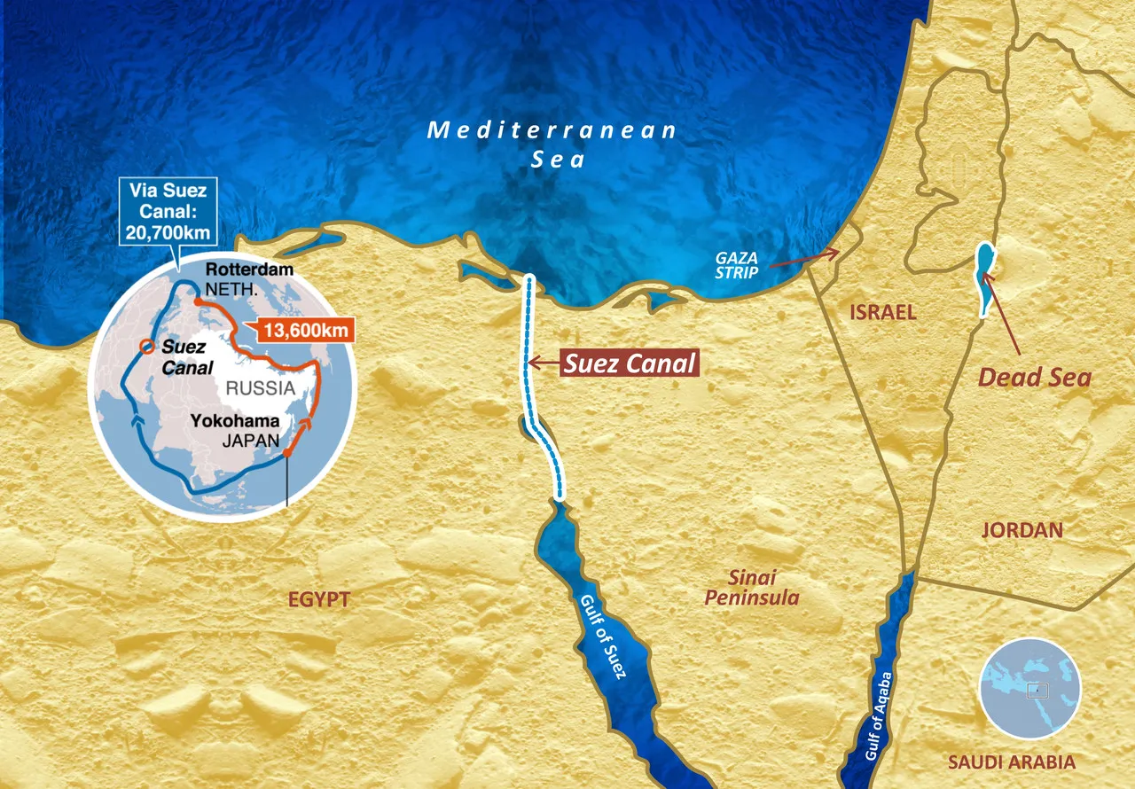 Canal de Suez é estratégico para o comércio global