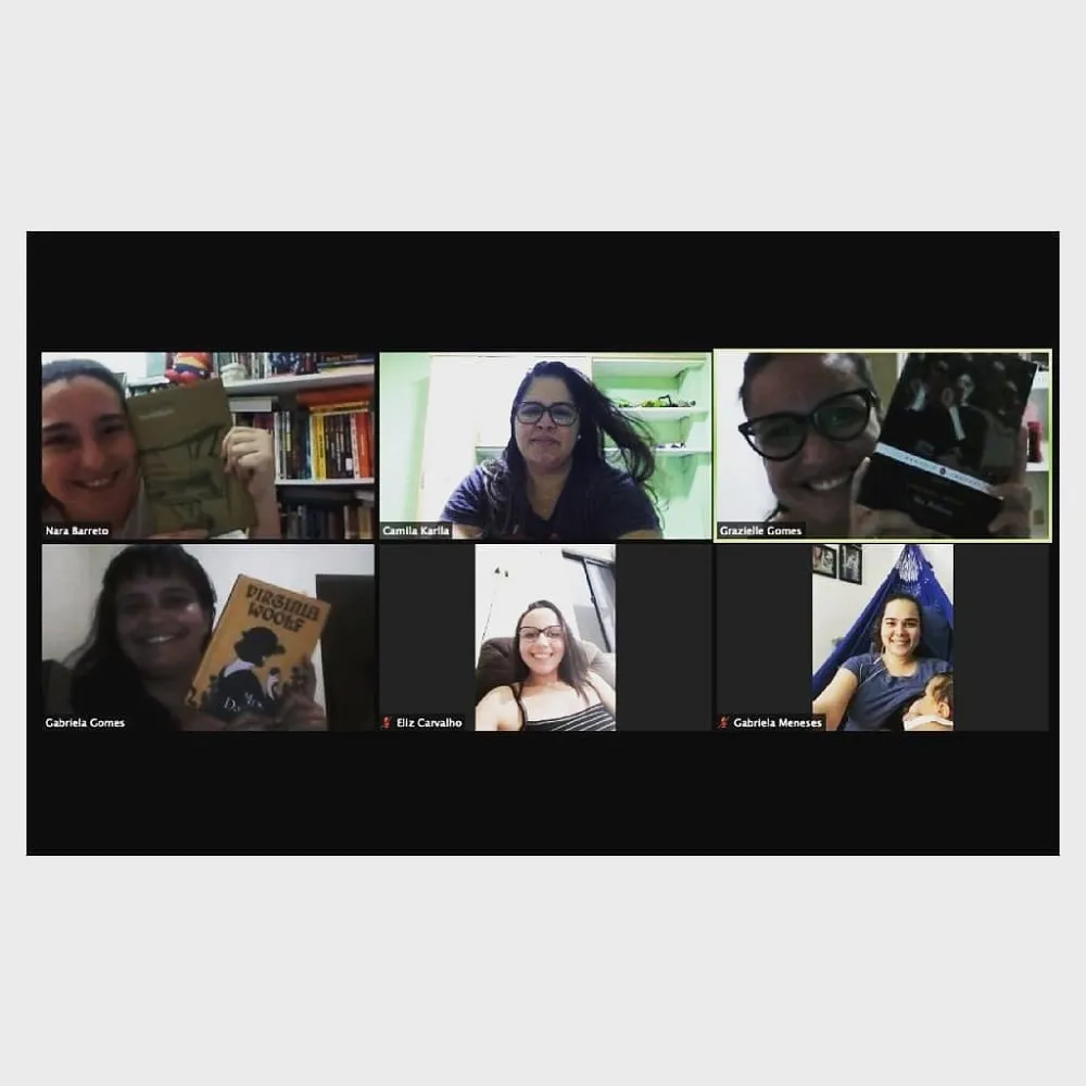 As integrantes do clube de leitura 