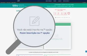 tela de inscrição do Sisu