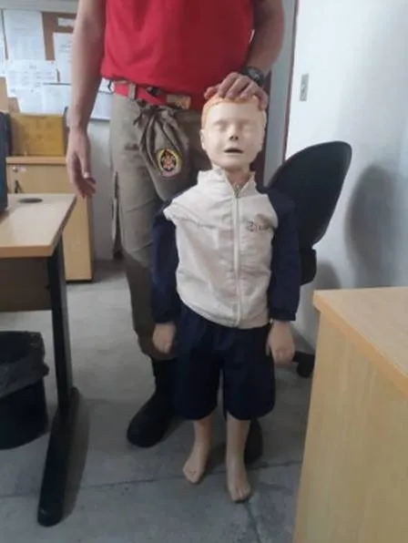 Boneco que deve ser usado na reconstituição do caso