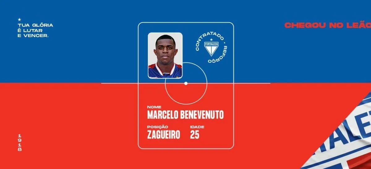 Marcelo Benevenuto é o 10° reforço do Fortaleza para a temporada 2021