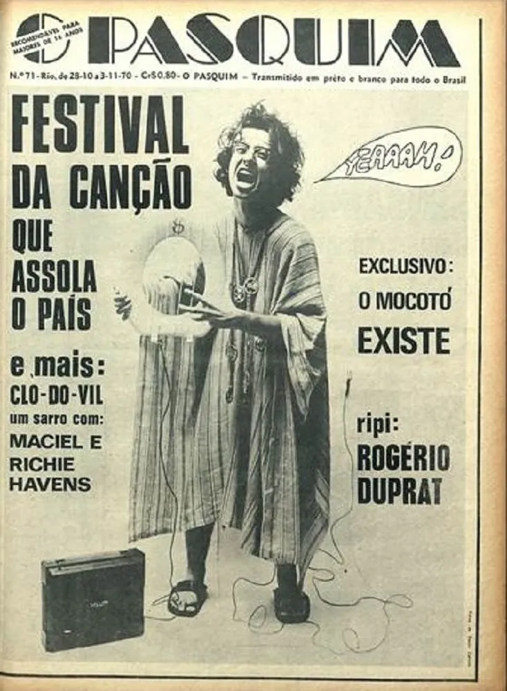 Capa do jornal publicada em novembro de 1970
