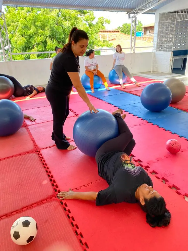 Aula de pilates na entidade Qualivida