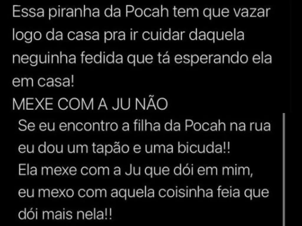 Mensagens racistas contra filha de Pocah