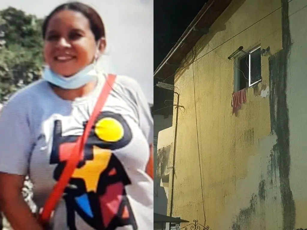 Vítima de tiro na cabeça à esquerda; janela em que vítima foi atingida, à direita