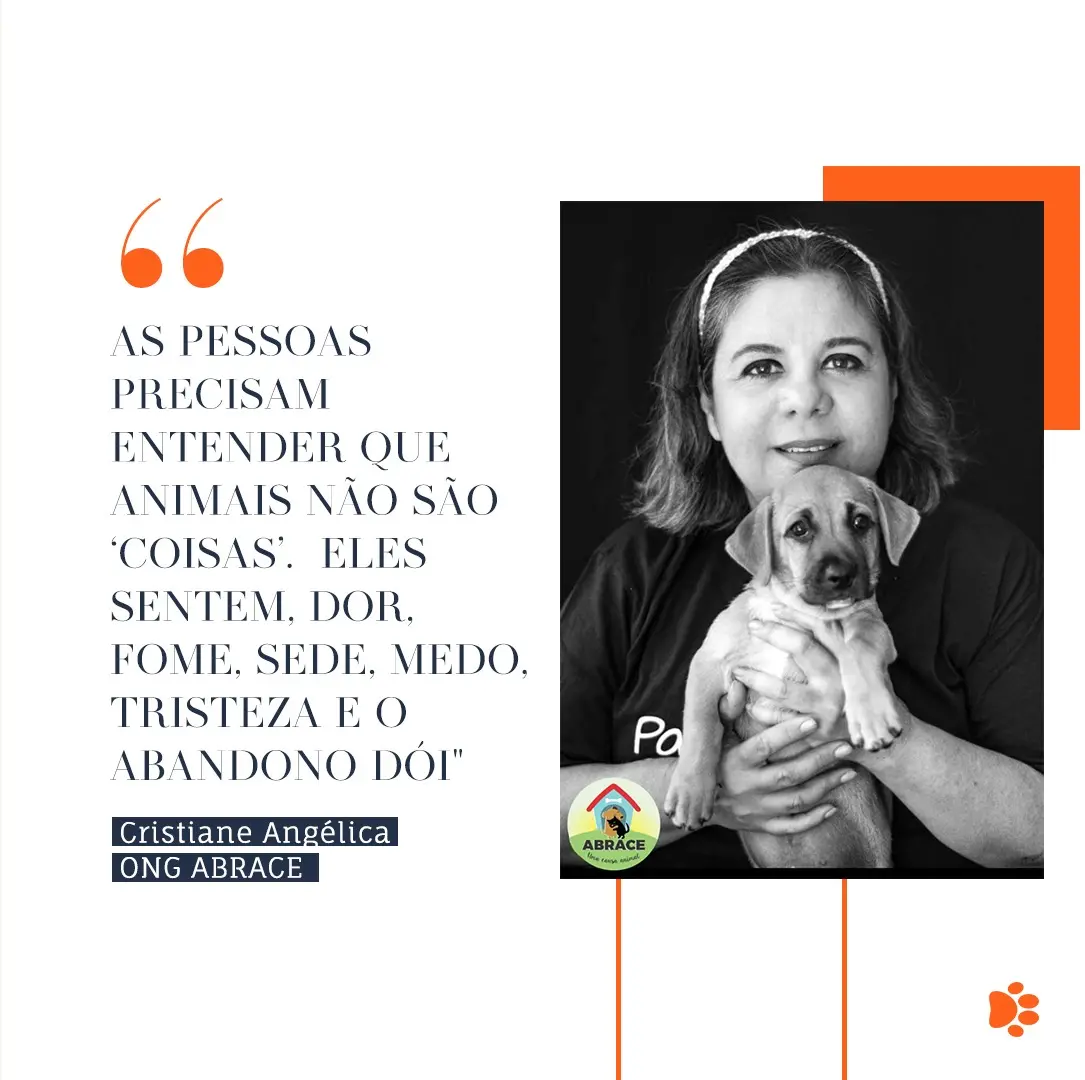 Cristiane Angélica, professora, fundadora e presidente da ONG ABRACE.