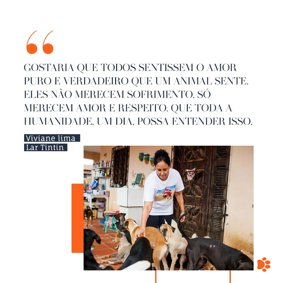 Viviane lima, fundadora e responsável pelo Lar Tintin.