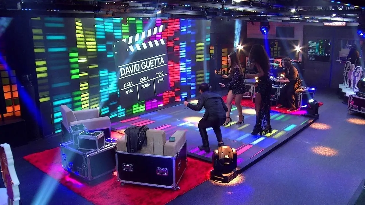 Nome de David Guetta no telão do BBB 21