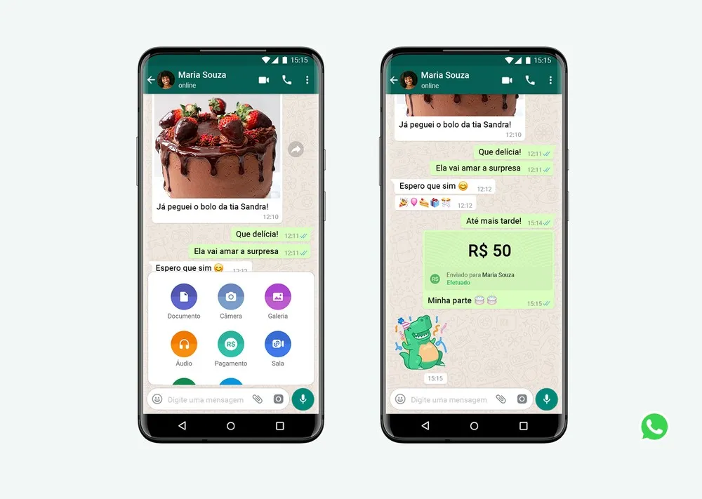 Pagamentos no WhatsApp estarão disponíveis no campo de mensagens