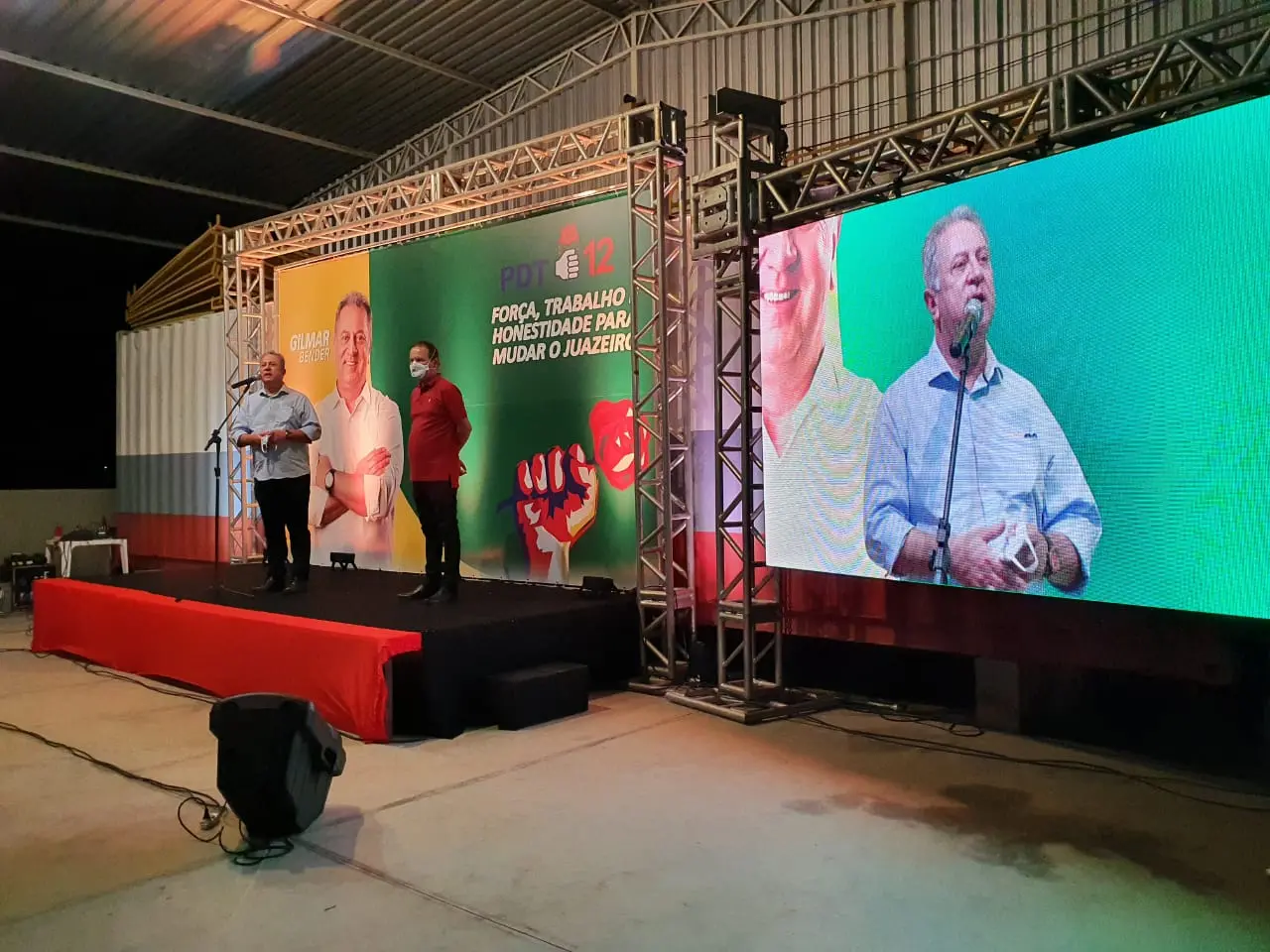 O empresário Gilmar Bender durante convenção do PDT em Juazeiro do Norte, em 2020