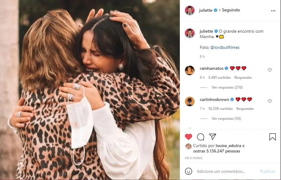 Post Juliette no Instagram