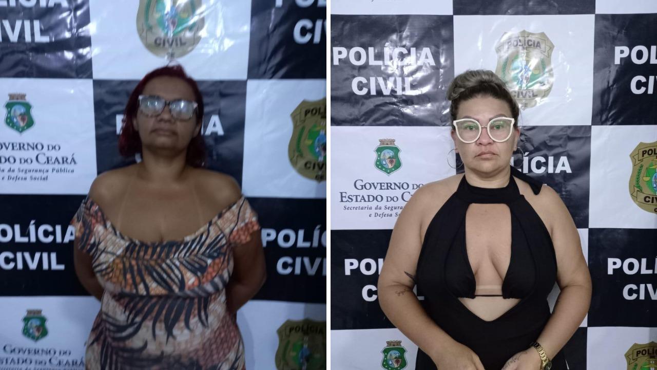 Mulheres presas pela Polícia Civil suspeitas de roubar carros em Fortaleza