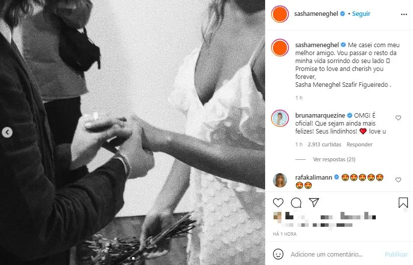 Nos comentários, amigos e celebridades parabenizaram a filha de Xuxa