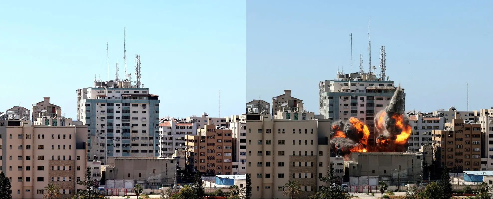 explosão de prédio em israel