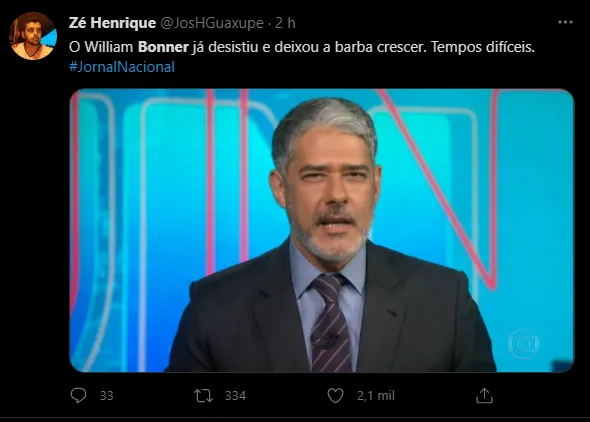 O apresentador estava de férias do Jornal Nacional