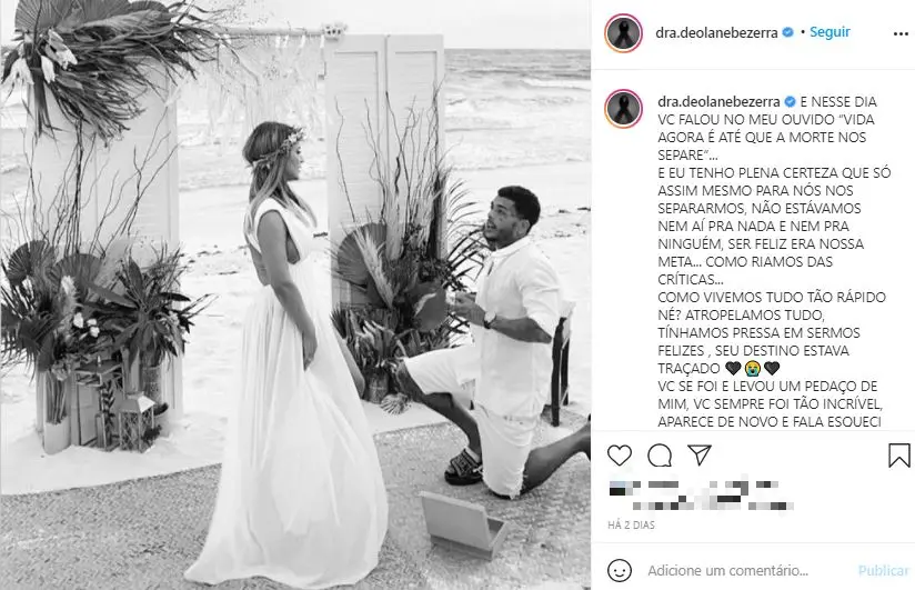 Imagem de postagem feita por Deolane no Instagran