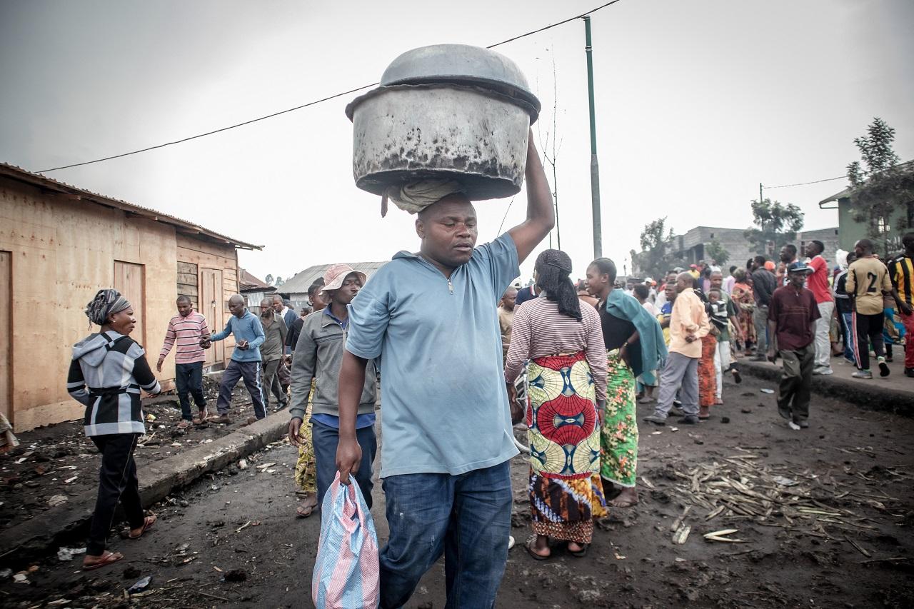 vulcão Nyiragongo na República Democrática do Congo