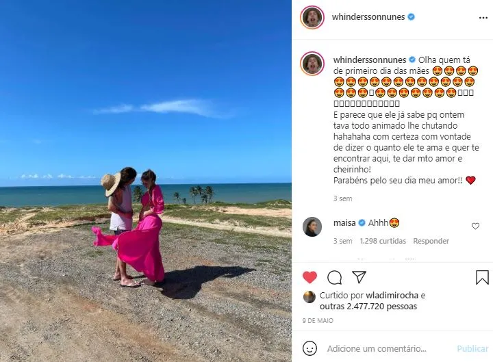 Nas redes, o casal compartilhou momentos íntimos da gravidez
