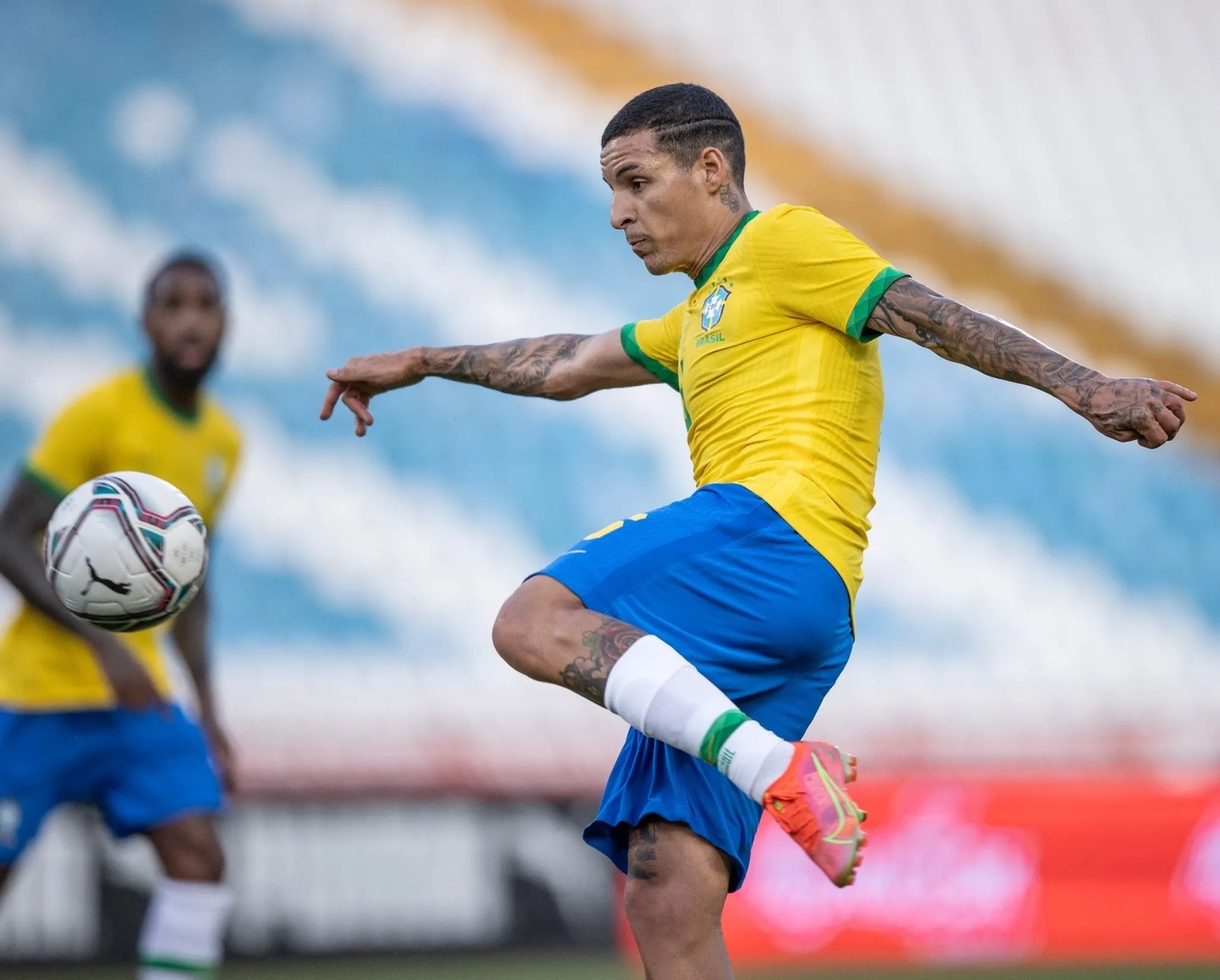 Guilherme Arana abriu o marcador contra os sérvios