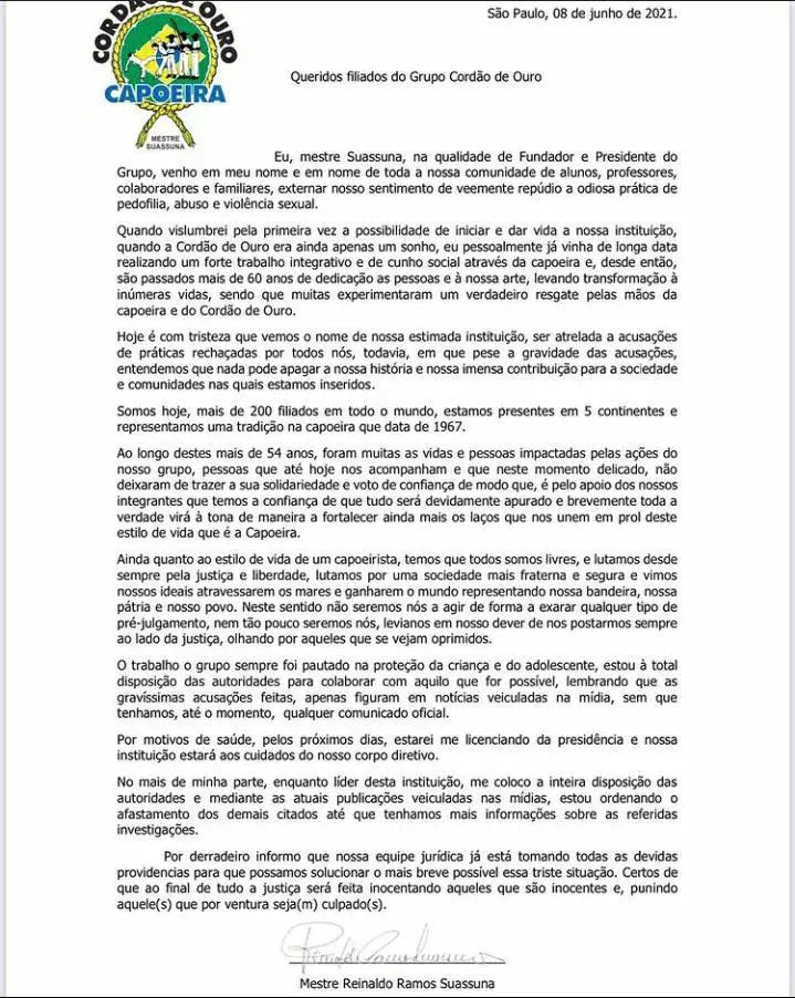 nota do mestre suassuna na íntegra