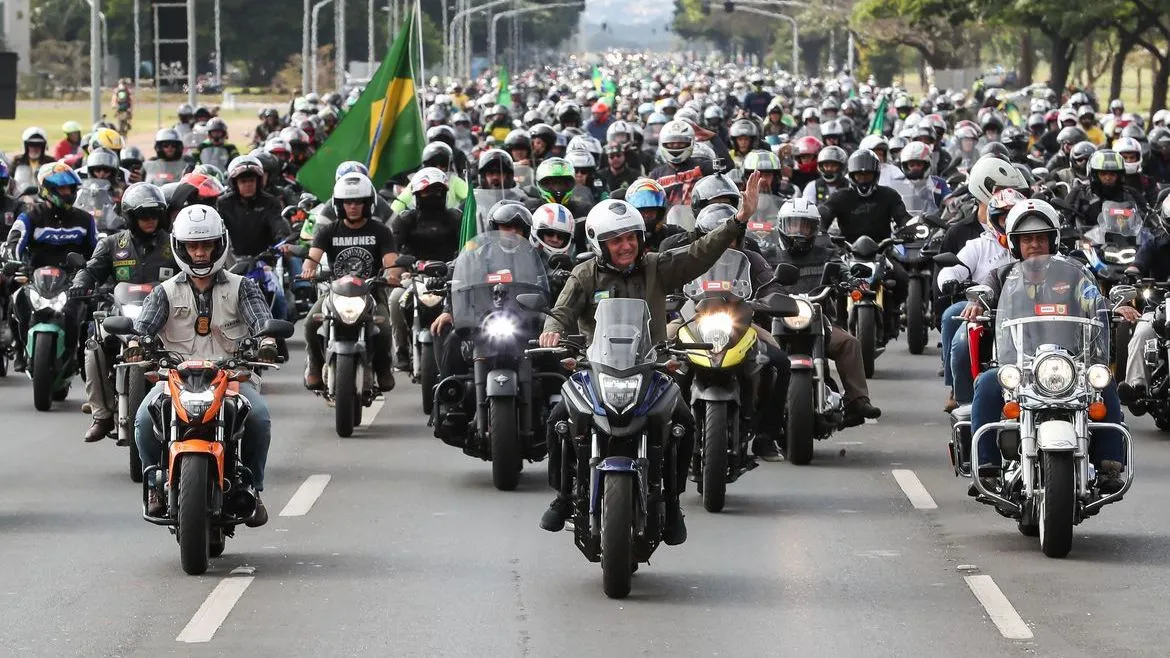 O presidente Bolsonaro já realizou motociatas em cidades como Brasília e São Paulo