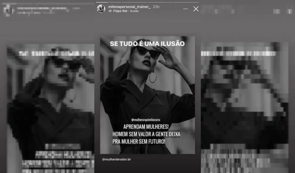Na postagem, a ex do cantor diz que 