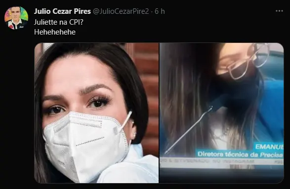 Print de meme comparando Juliette com Emanuela Medrades