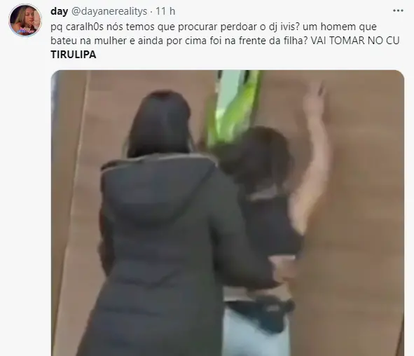 Tweet sobre fala do Tirullipa