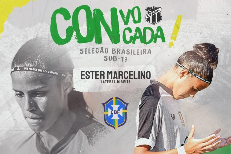 A lateral Ester integra o time feminino Sub-18 do Ceará