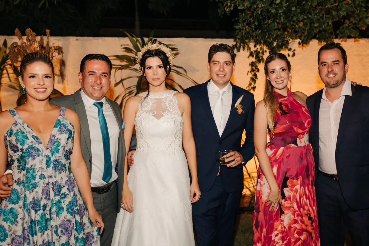 Foto de Raphaela e Raphael Mota, Milena e Rosalvo Carneiro, Leandro e Natacha Mota
