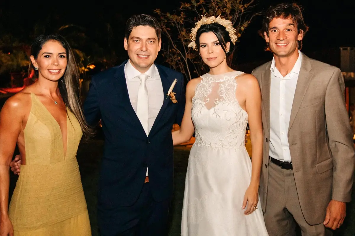 Foto de Marcela Braga, Rosalvo e Milena Carneiro e João Braga