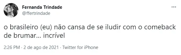 Tweet sobre Brumar