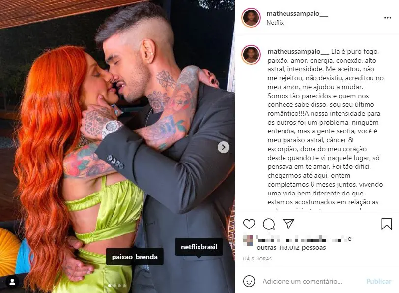 Print de postagem de Matheus Sampaio