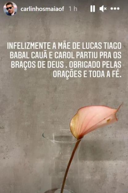 Postagem no Instagram do Carlinhos Maia