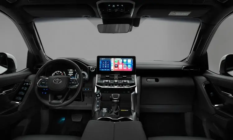 Vista interna do LC 300, da Toyota