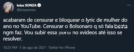 Cantora usou o Twitter para fazer desabafo