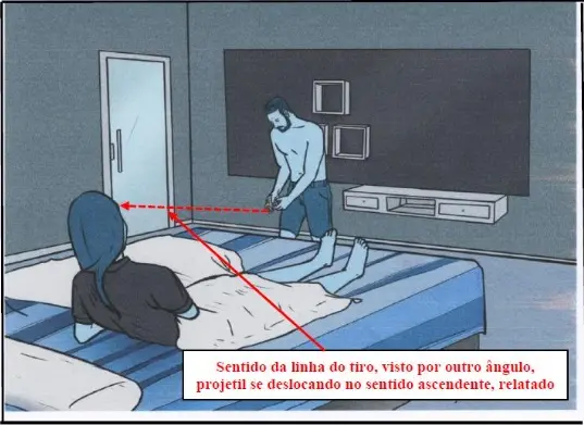 Imagem apresentada pelo perito criminal particular contratado pela defesa do réu