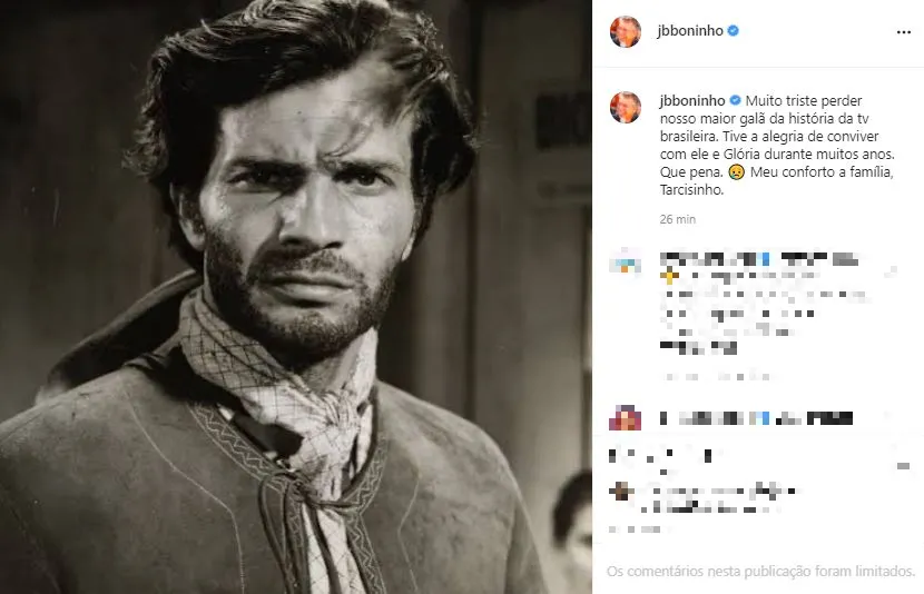A família de Tarcísio recebeu as condolências de JB Boninho, um dos diretores da Globo
