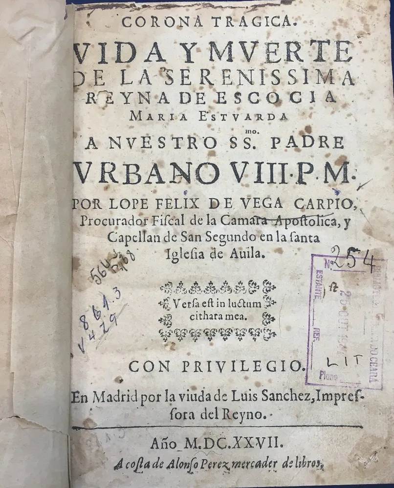 Disponível no idioma em que foi originalmente escrita, a obra conta a vida da Rainha católica da Escócia, decapitada por ordem da rainha Elizabeth I, da Inglaterra