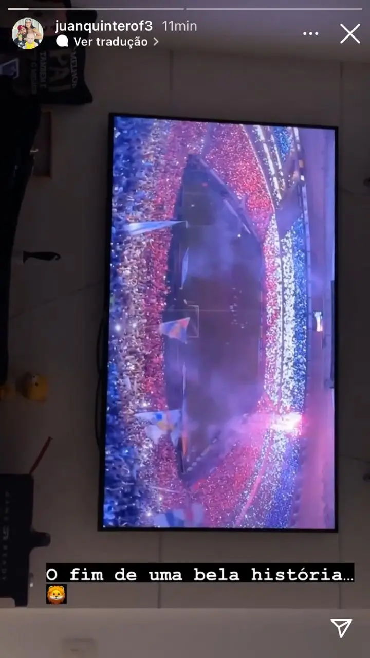 Publicação de Quintero nas redes sociais